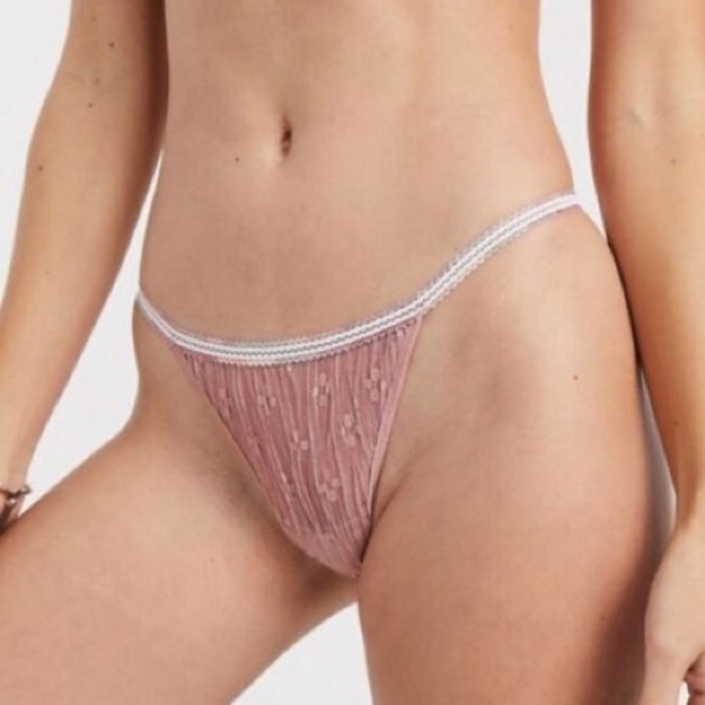 Free People Gabriella Thong / Pixie Nude / Size S & M